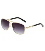 andrew tate sunglasses charcoal grey and golden color side views